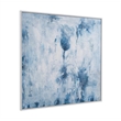 Lake Time Blue White Canvas Wood Frame Wall Art