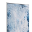 Lake Time Blue White Canvas Wood Frame Wall Art