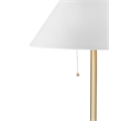 Lenor Black/Brass Marble Floor Lamp Fabric Shade