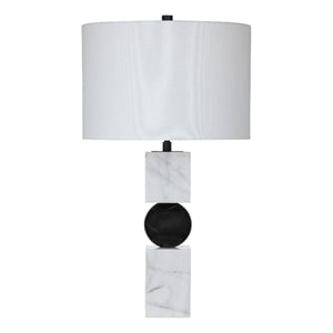 Ellendale Black White Marble LED Table Lamp