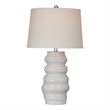 Cream Ceramic Lilloe Table Lamp Modern Linen Shade