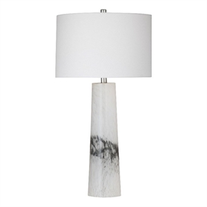 Black White Medway Glass Table Lamp Modern Drum Shade