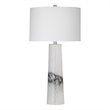 Black White Medway Glass Table Lamp Modern Drum Shade