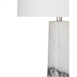 Black White Medway Glass Table Lamp Modern Drum Shade