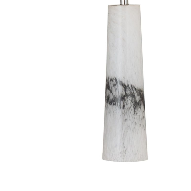 Black White Medway Glass Table Lamp Modern Drum Shade