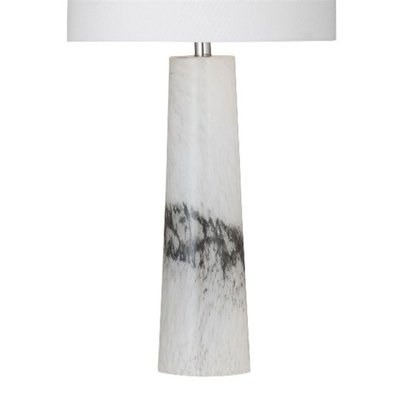 Black White Medway Glass Table Lamp Modern Drum Shade