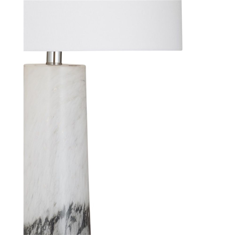 Black White Medway Glass Table Lamp Modern Drum Shade