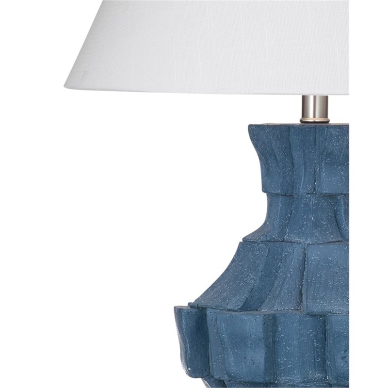 Blue Kenora Textured Table Lamp Modern Acrylic Accent