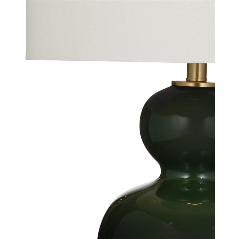 Green Ceramic Layla Table Lamp Gold Accent Modern