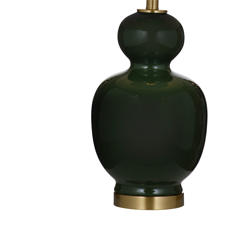 Green Ceramic Layla Table Lamp Gold Accent Modern