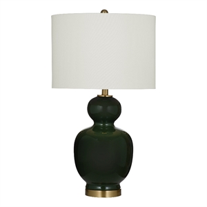 Green Ceramic Layla Table Lamp Gold Accent Modern
