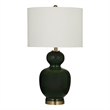 Green Ceramic Layla Table Lamp Gold Accent Modern