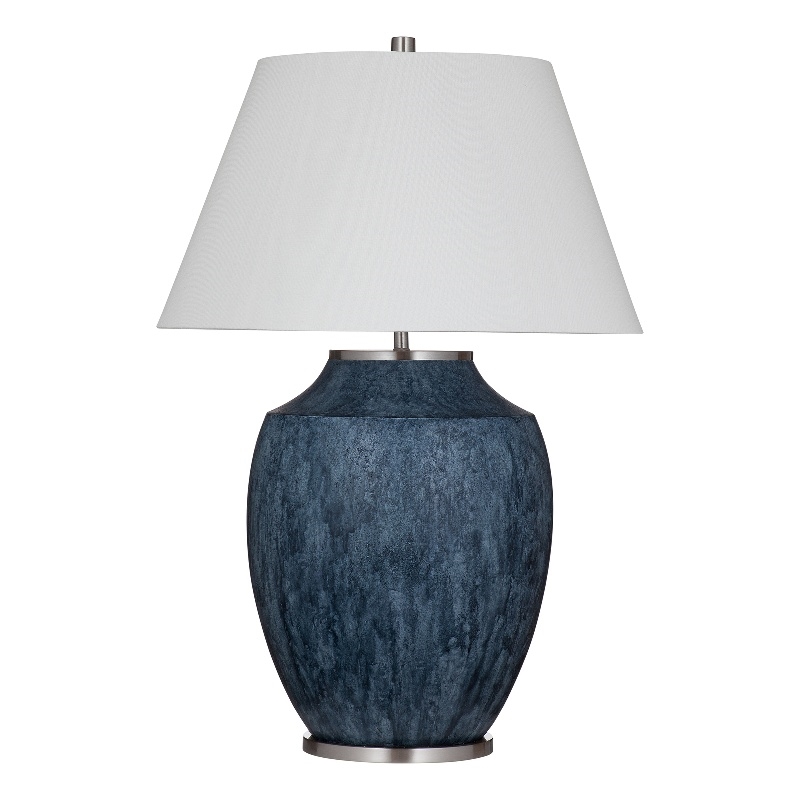 Ashe Table Lamp Ceramic Blue LED Accent Lighting for Bedroom Living Room & Office