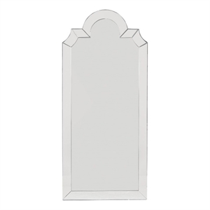 Champagne Silver Spica Arched Floor Mirror Modern Glass