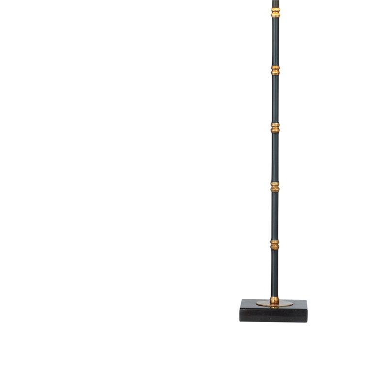 Bassett Mirror Black Gold Metal Alamance Table Lamp LED Linen Shade Modern