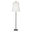 Bassett Mirror Black Gold Metal Alamance Table Lamp LED Linen Shade Modern
