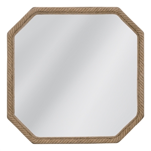 Natural Endora Square Wall Mirror Coastal Glass Modern