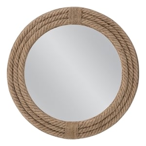 Jute Rope Mayflower Round Wall Mirror Coastal Glass