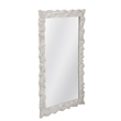 White Wood Wash Isola Geometric Wall Mirror Contemporary
