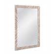 Karl Wall Mirror Natural & Cream Decorative Glass for Living Room & Bedroom