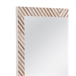 Karl Wall Mirror Natural & Cream Decorative Glass for Living Room & Bedroom