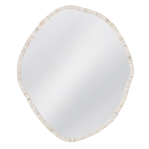 Bassett Mirror Cream Bone Resin Tylerton Organic Wall Mirror Coastal
