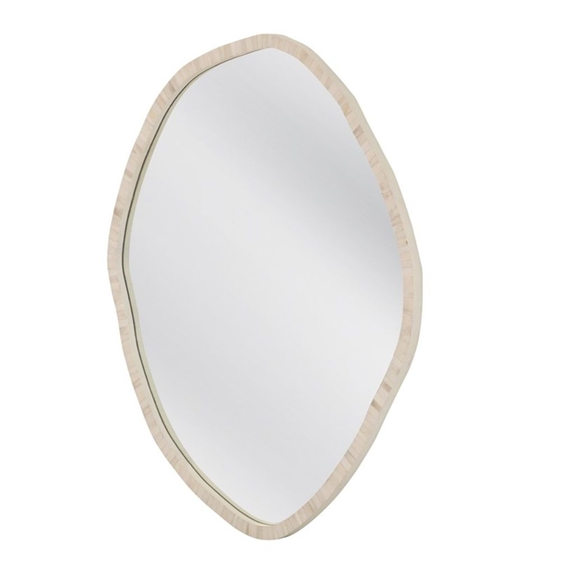 Bassett Mirror Cream Bone Resin Tylerton Organic Wall Mirror Coastal