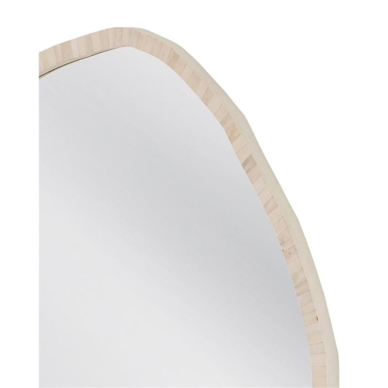 Bassett Mirror Cream Bone Resin Tylerton Organic Wall Mirror Coastal