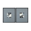 Urban Bound I Matte Black Wood  Frame Cotton Rag Art