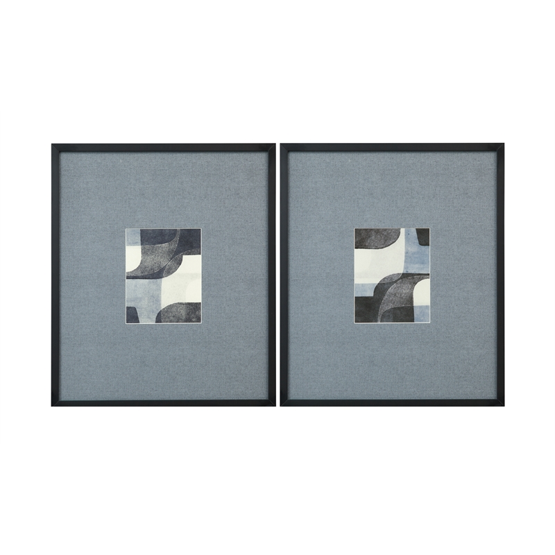 Urban Bound II Matte Black Wood Frame Cotton Rag Art
