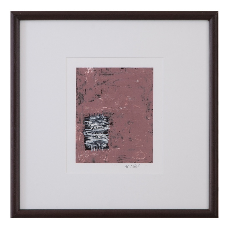 Dual Dichotomy I Gray Woodtone Frame Vertical Art