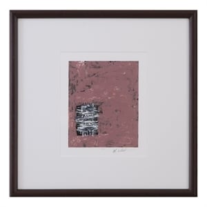 Dual Dichotomy I Gray Woodtone Frame Vertical Art