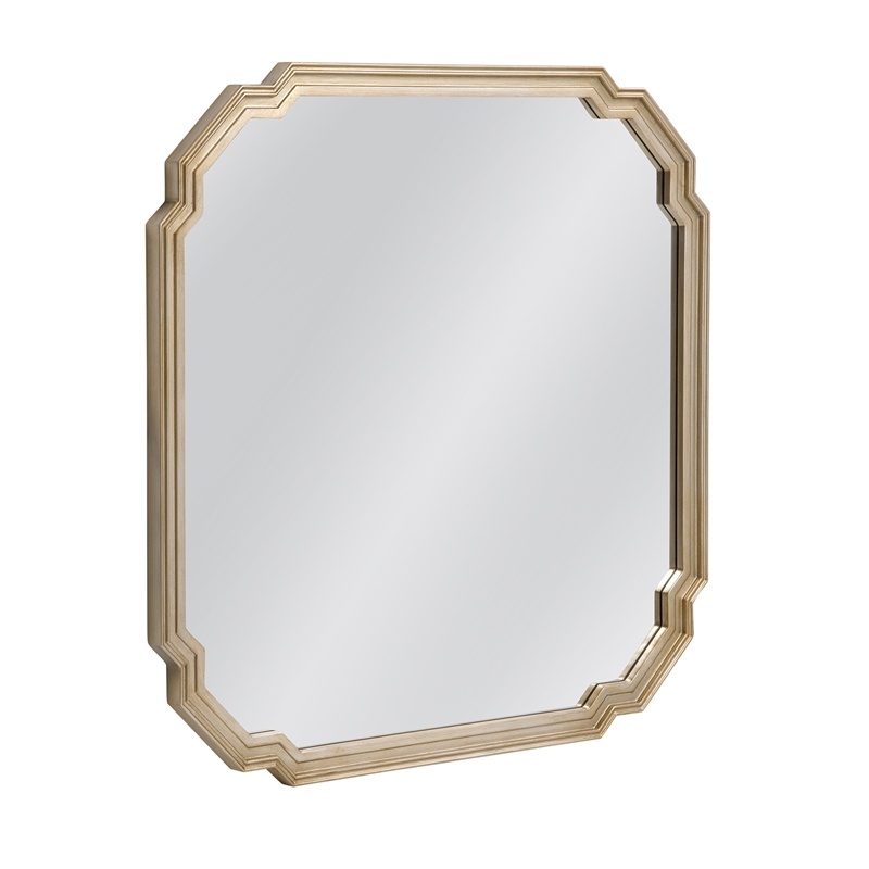 Mimosa Antique Silver Leaf Wood Square Wall Mirror Ornate