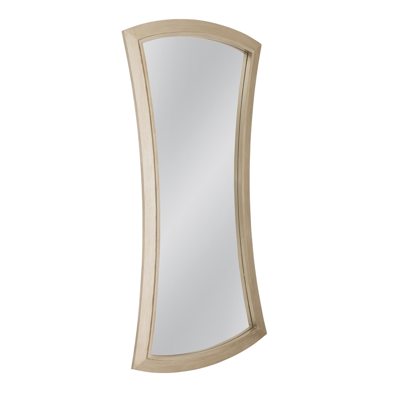 Biles Silver Leaf Hourglass Floor Mirror Art Deco