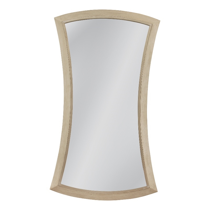Biles Silver Leaf Hourglass Floor Mirror Art Deco