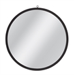 Deneb Matte Black Metal Round Wall Mirror Modern Minimal