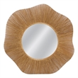Althea Natural  Brown Wood Rope Wave Wall Mirror Coastal Boho
