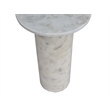 Claude White Marble Minimalist Accent Table