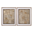 Purlin Bronze Wood Framed Print Set of 2 Modern Wall Art