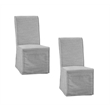 Mackie Hempstead Dove Slipcover Fabric Dining Chair Set of 2