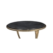Hourglass Gold Iron Black Marble Accent Table