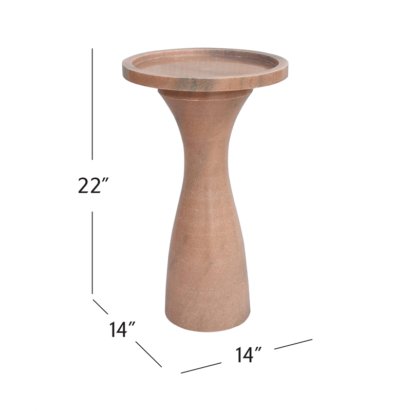 Baird Clay Marble Accent Table Modern Tray Top