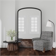 Brookings Matte Black Resin Arched Floor Mirror Full Length