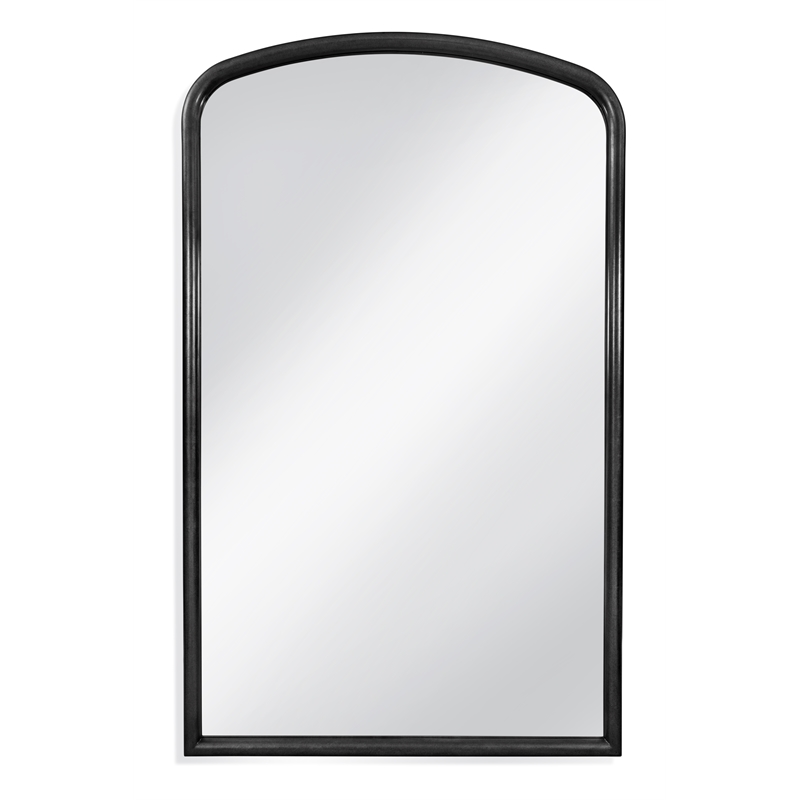 Brookings Matte Black Resin Arched Floor Mirror Full Length