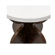 Paloma White Plaster Wood Accent Table Carved Base