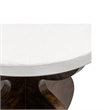 Paloma White Plaster Wood Accent Table Carved Base
