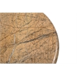 Abbey Amber Marble Accent Table Brown Stone