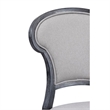 Mateo Black Wood Gray Upholstered Dining Chair Set of 2