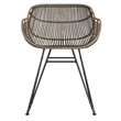Ryanne Upholstered Black Metal Dining Chair Set of 2