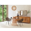 Ryanne Upholstered Black Metal Dining Chair Set of 2
